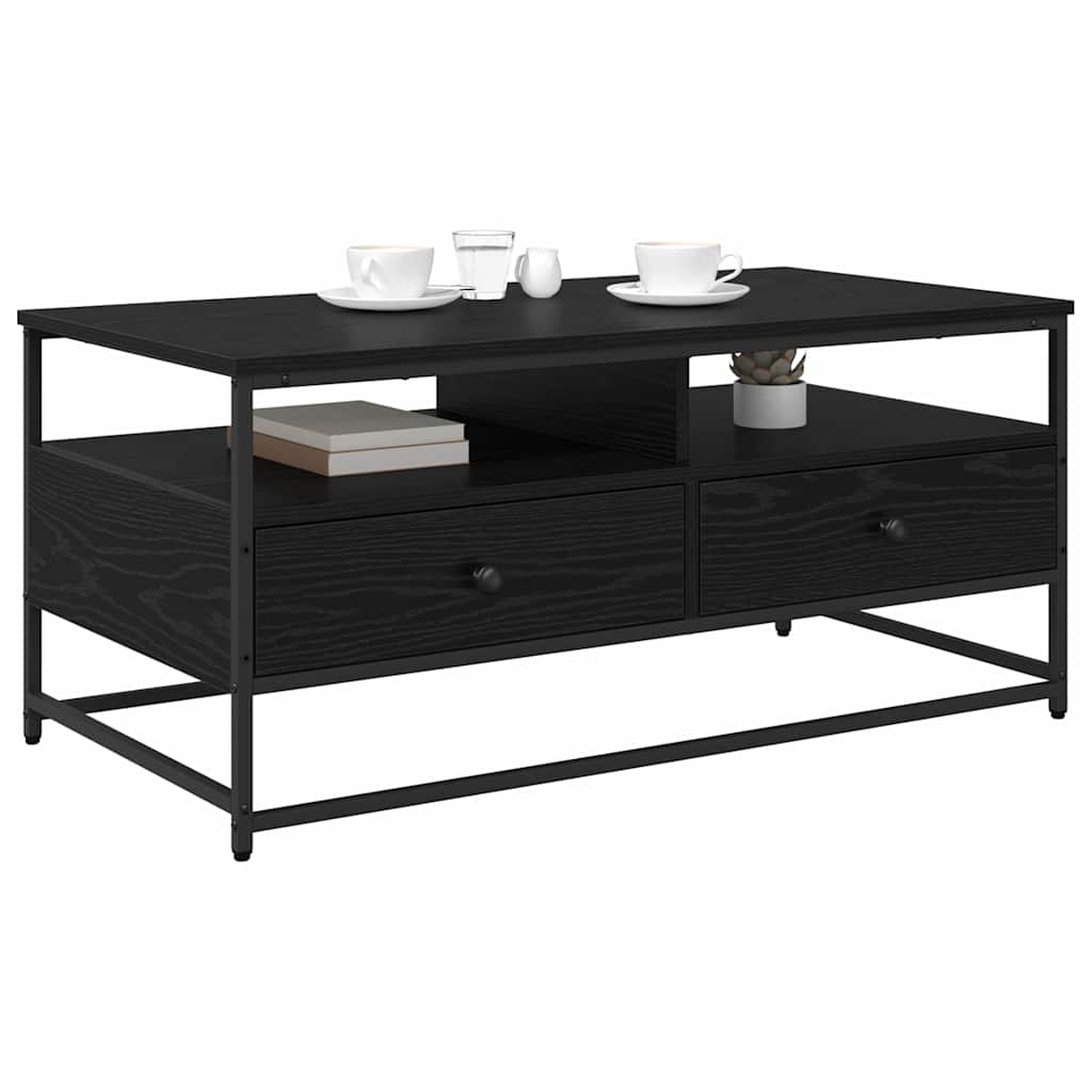 Table basse Chêne noir 100 x 51 x 45 cm Bois d'ingénierie - XIOS