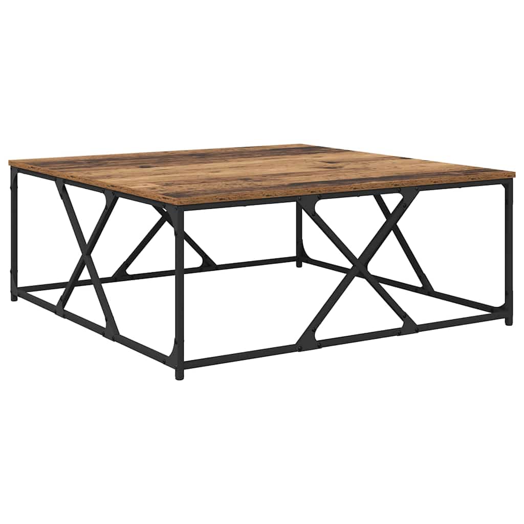 Table basse Bois ancien 100 x 100 x 40 cm Bois d'ingénierie - XIOS