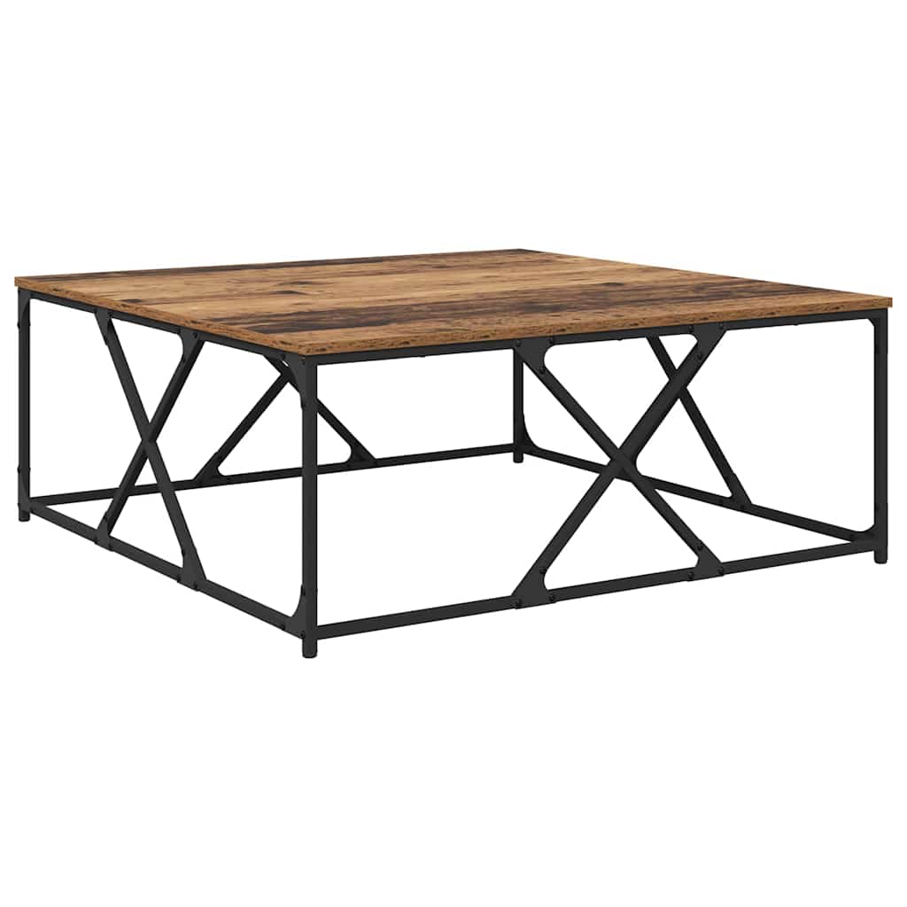 Table basse Bois ancien 100 x 100 x 40 cm Bois d'ingénierie - XIOS