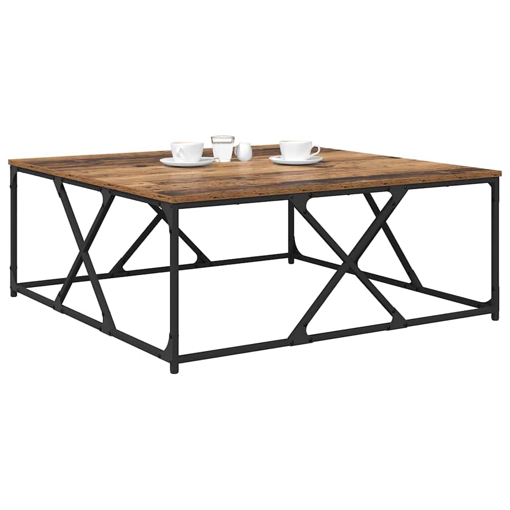Table basse Bois ancien 100 x 100 x 40 cm Bois d'ingénierie - XIOS