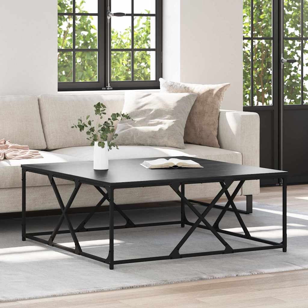 Table basse Chêne noir 100 x 100 x 40 cm Bois d'ingénierie - XIOS