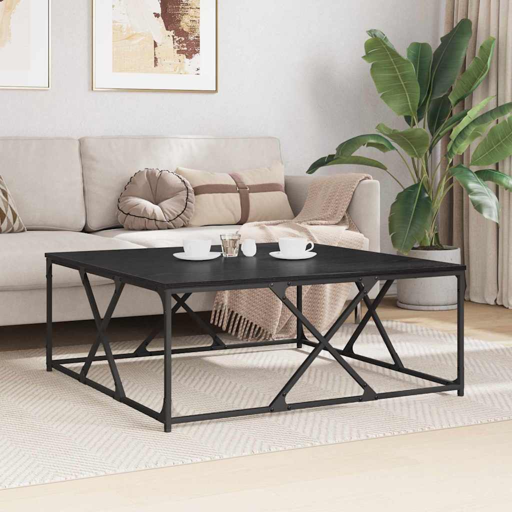 Table basse Chêne noir 100 x 100 x 40 cm Bois d'ingénierie - XIOS