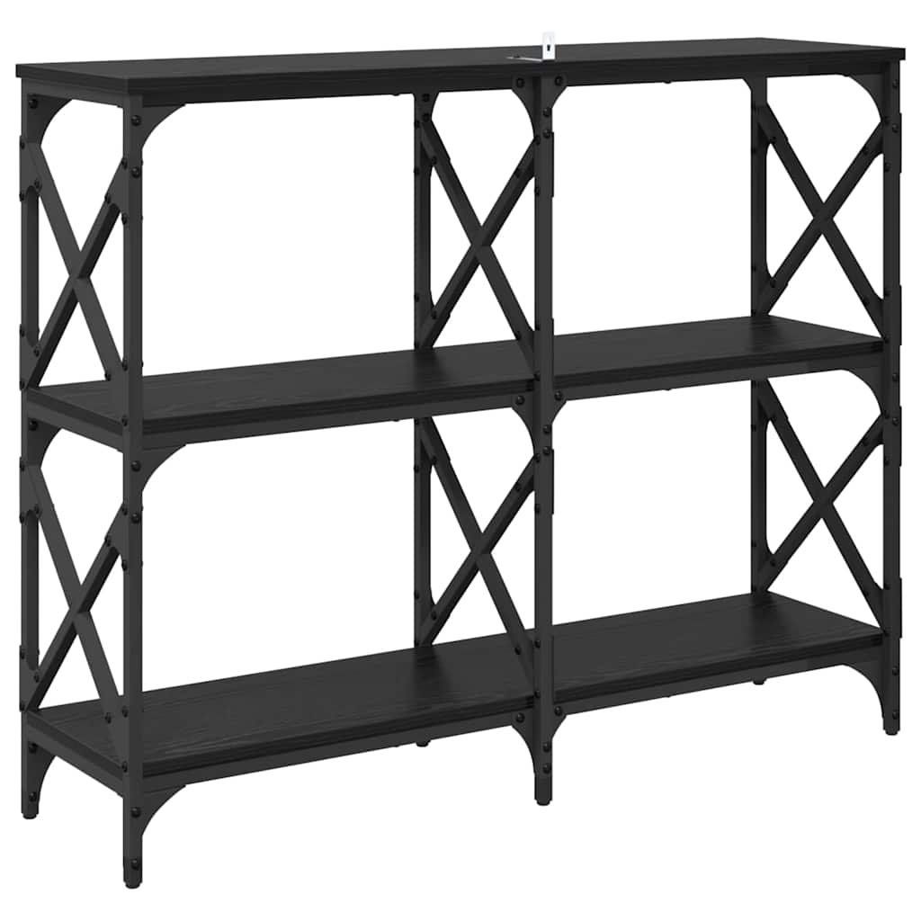 Table console Chêne noir 100 x 28 x 80,5 cm Bois d'ingénierie - XIOS