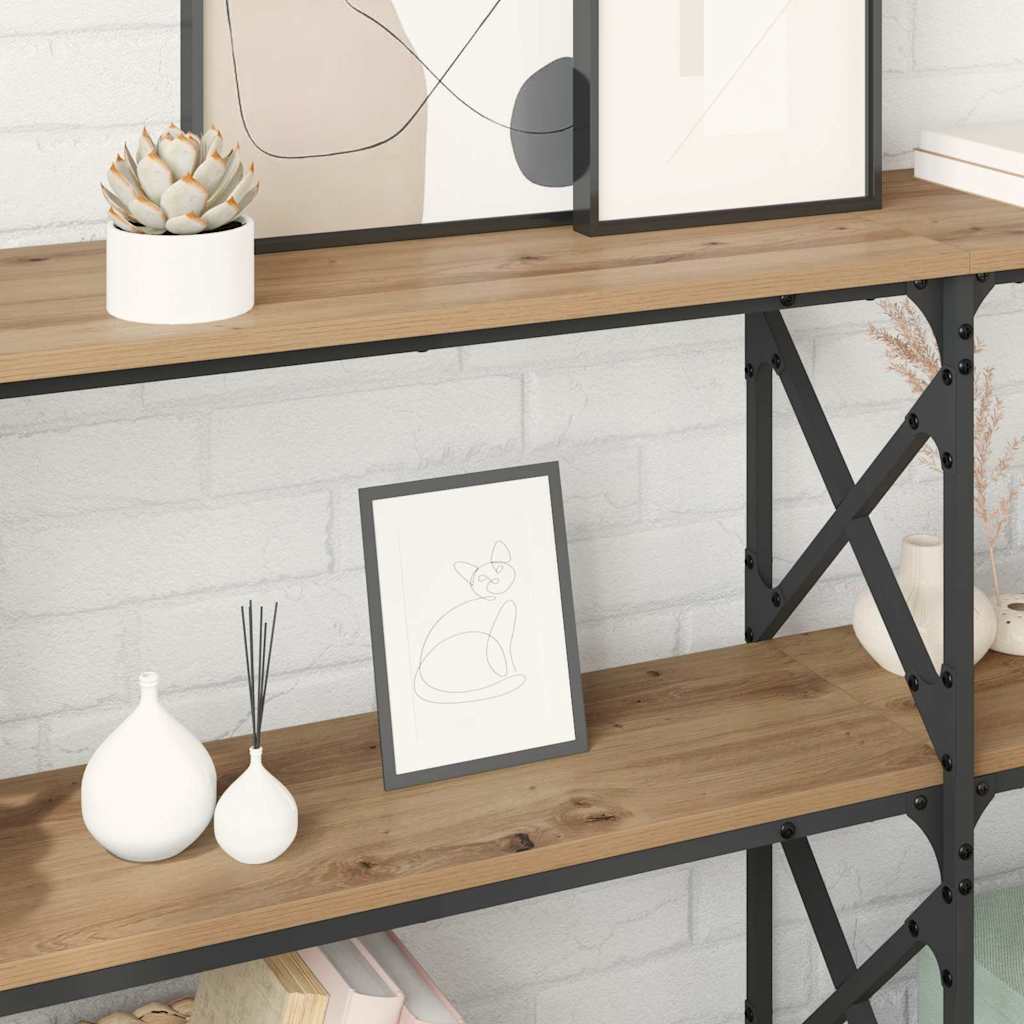 Table console chêne artisanal 156 x 28 x 80,5 cm - XIOS