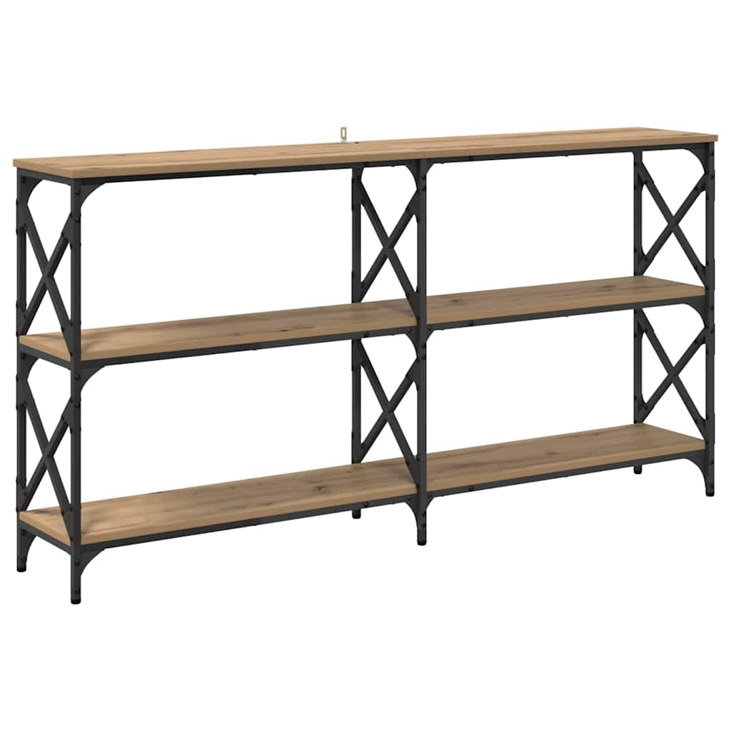 Table console chêne artisanal 156 x 28 x 80,5 cm - XIOS