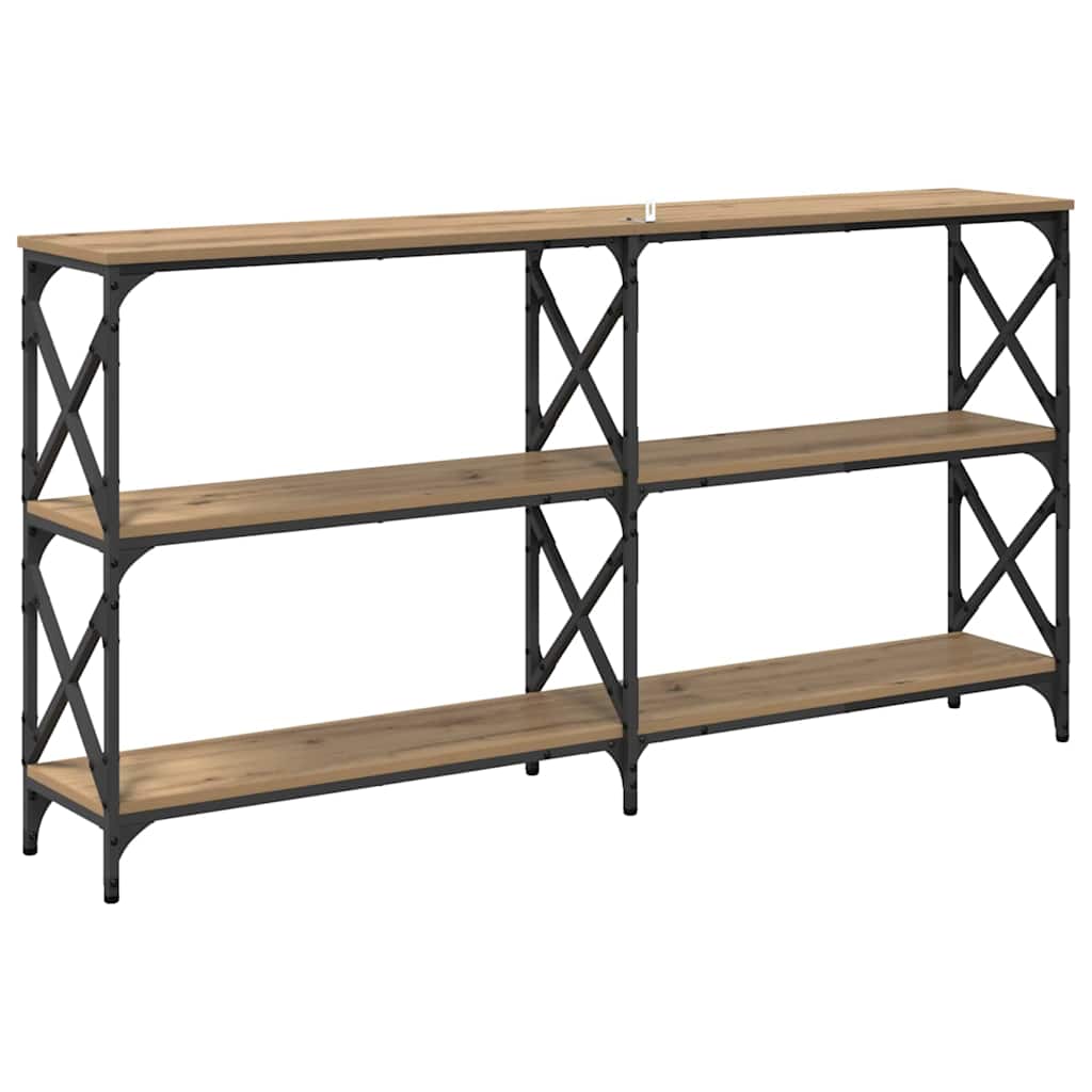 Table console chêne artisanal 156 x 28 x 80,5 cm - XIOS