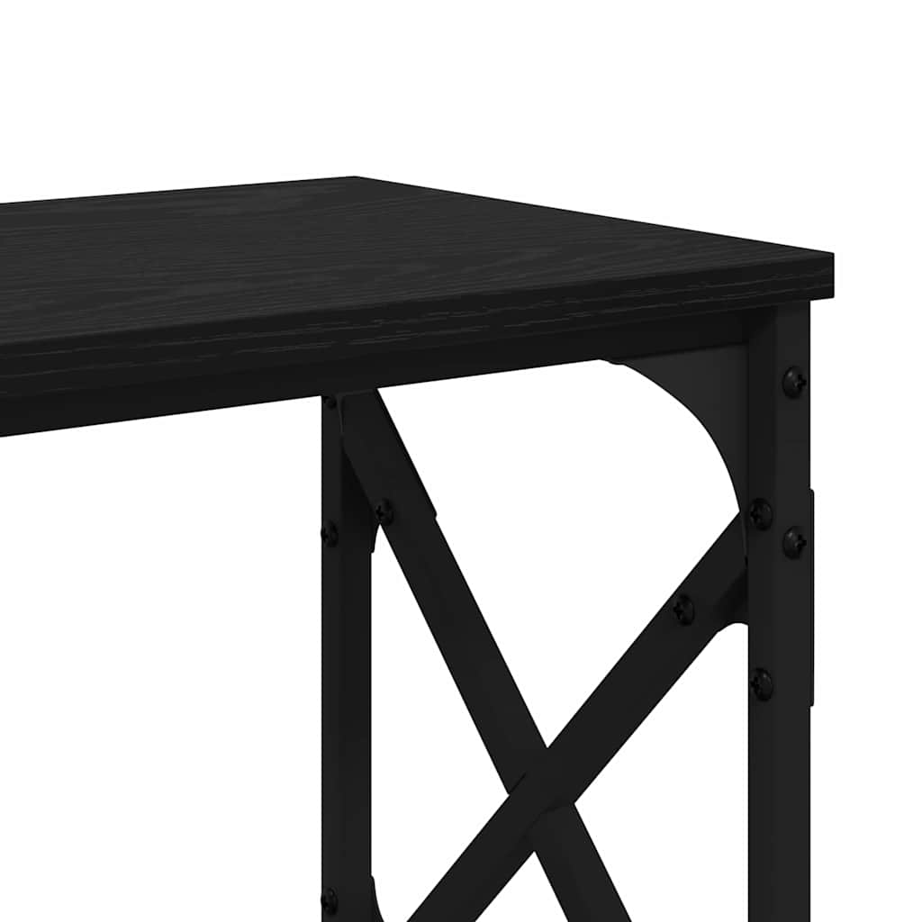 Table console Chêne noir 156 x 28 x 80,5 cm Bois d'ingénierie - XIOS