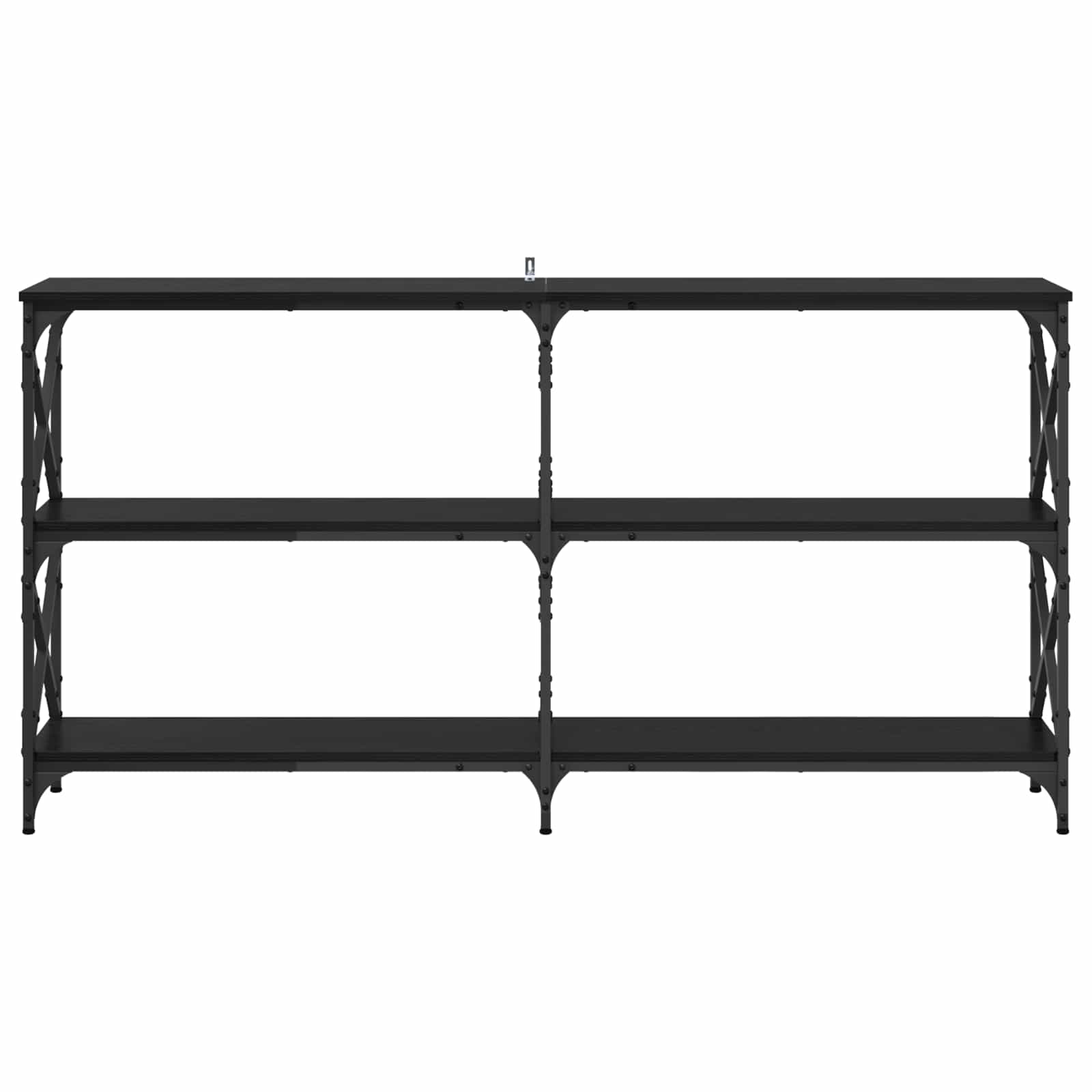 Table console Chêne noir 156 x 28 x 80,5 cm Bois d'ingénierie - XIOS