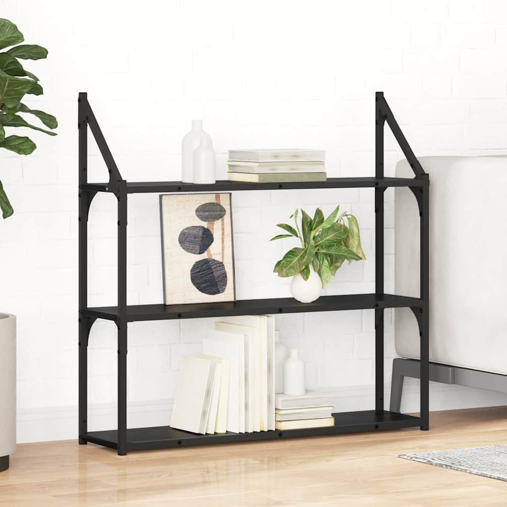 Étagère Murale Chêne noir 80 x 21 x 78,5 cm Bois d'ingénierie - XIOS