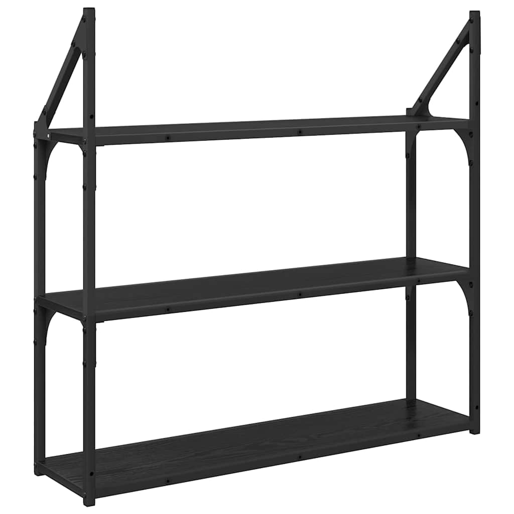 Étagère Murale Chêne noir 80 x 21 x 78,5 cm Bois d'ingénierie - XIOS