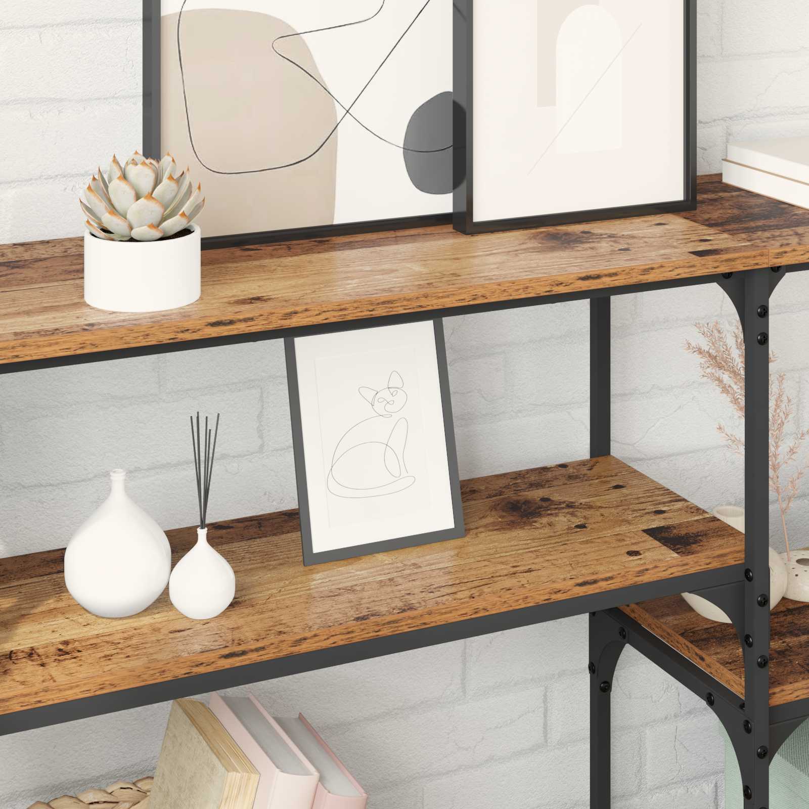 Table console Bois ancien 150 x 29 x 76,5 cm Bois d'ingénierie - XIOS