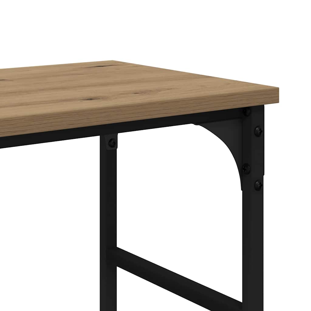 Table console avec étagère chêne artisanal 150 x 29 x 76,5 cm - XIOS