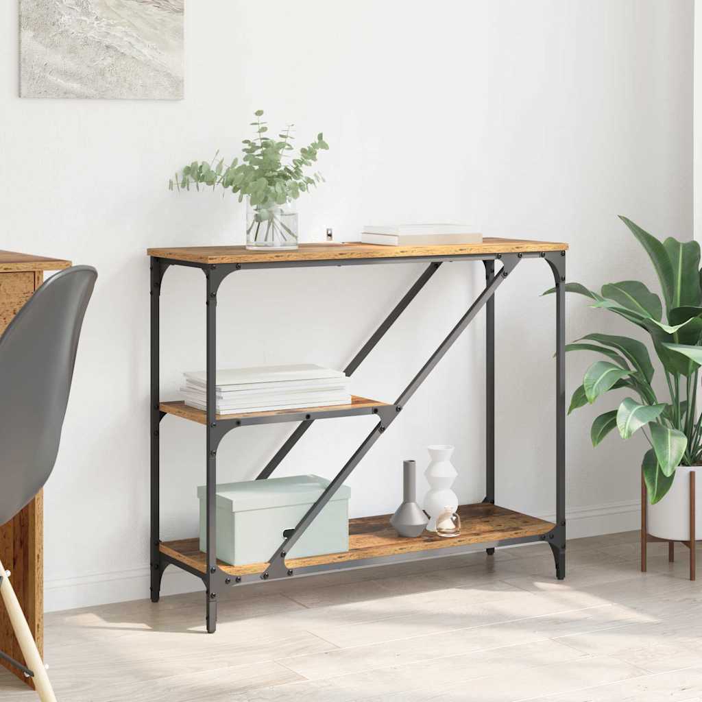 Table console Bois Ancien 88,5 x 30 x 75 cm Bois d'ingénierie - XIOS