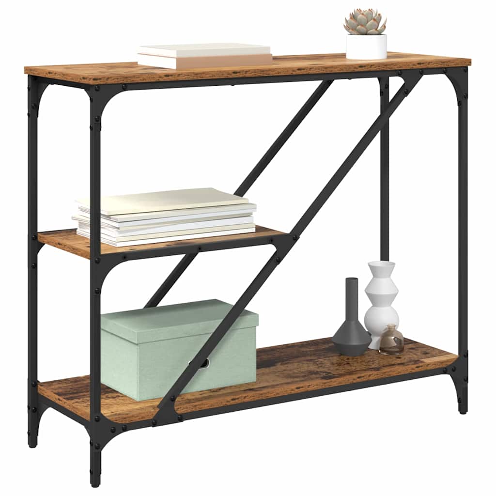 Table console Bois Ancien 88,5 x 30 x 75 cm Bois d'ingénierie - XIOS