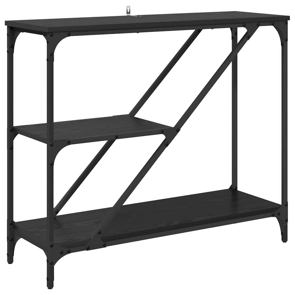 Table console Chêne noir 88,5 x 30 x 75 cm Bois d'ingénierie - XIOS
