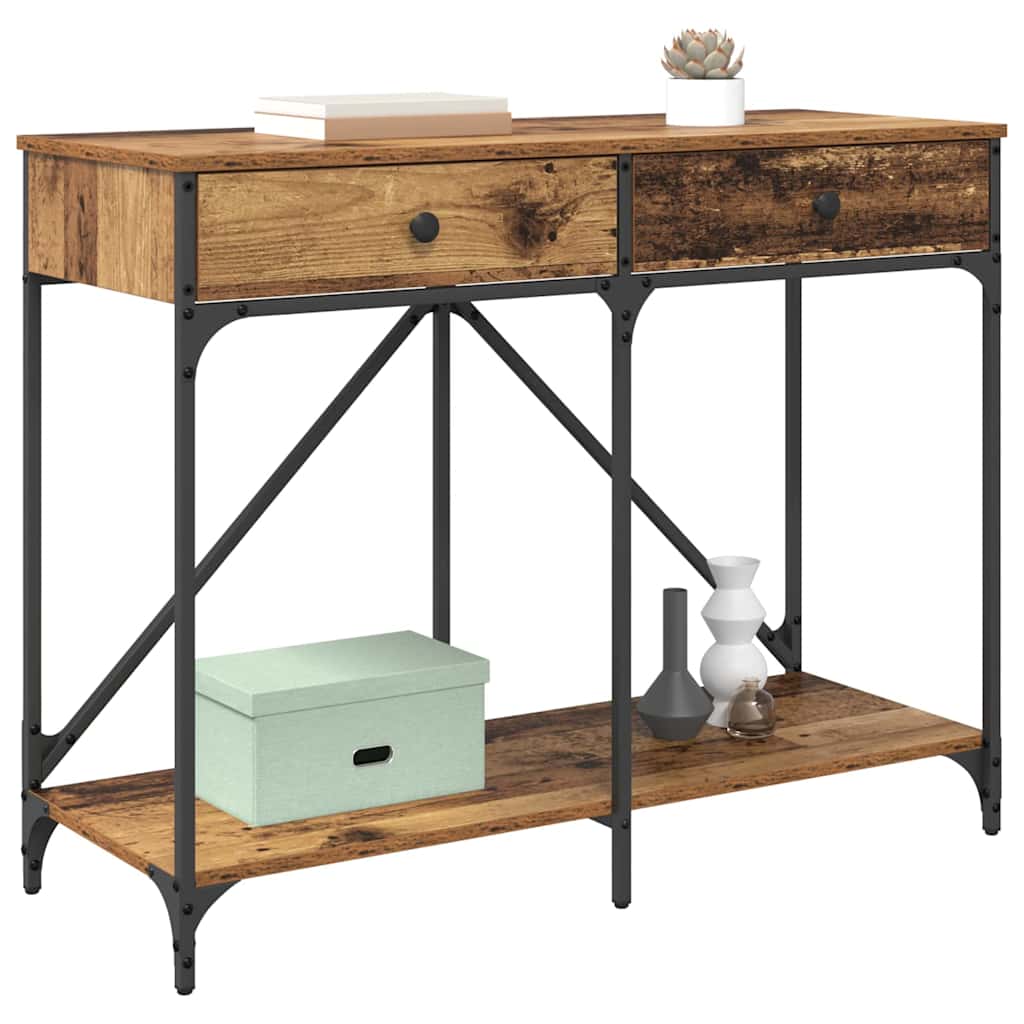 Table console Bois Ancien 100 x 39 x 78,5 cm Bois d'ingénierie - XIOS