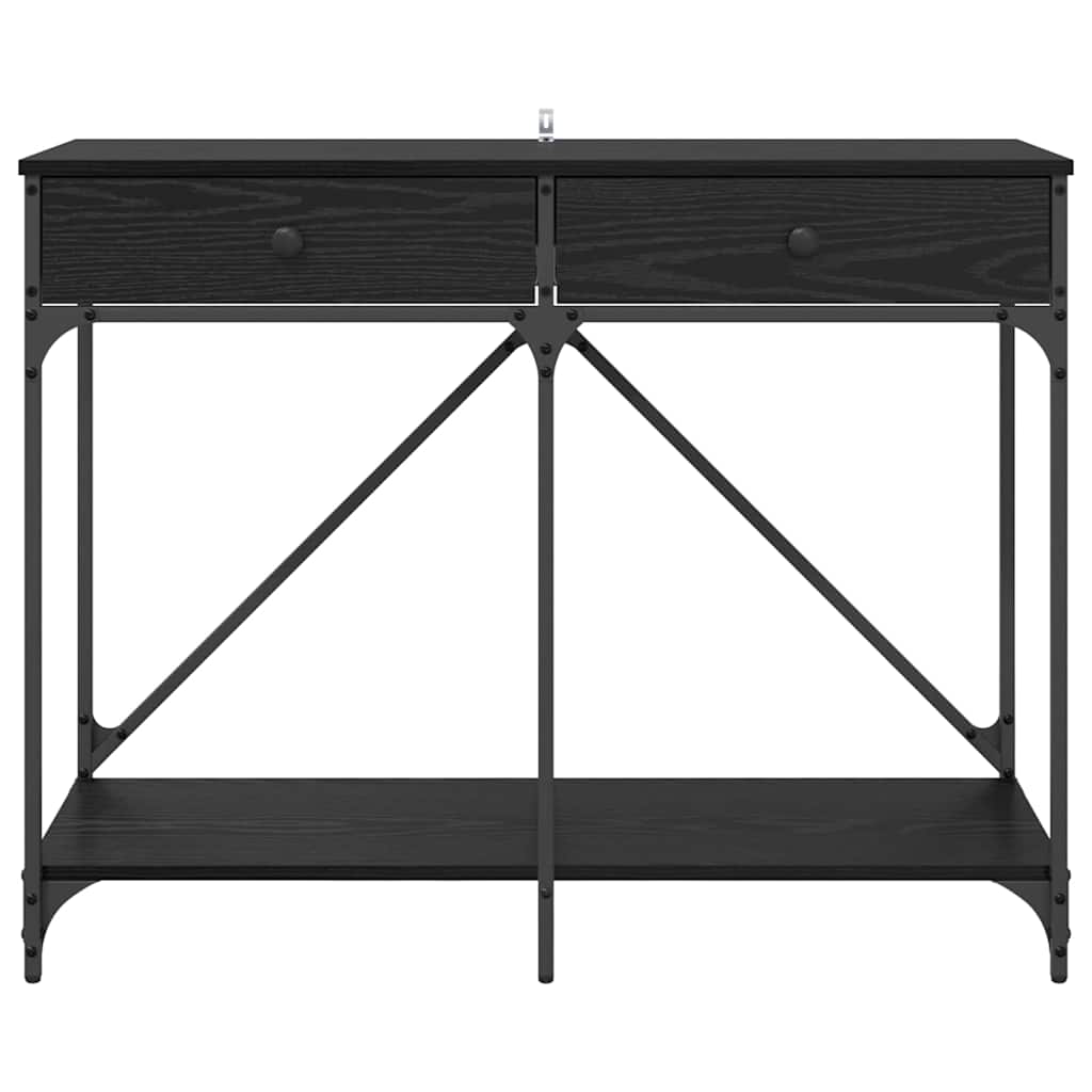 Table console Chêne noir 100 x 39 x 78,5 cm Bois d'ingénierie - XIOS