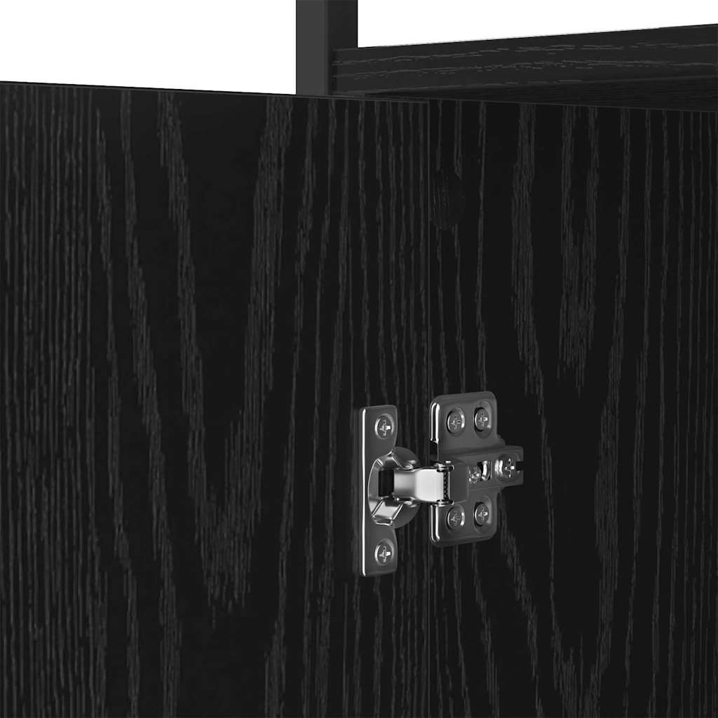 Buffet Chêne noir 100 x 35 x 80 cm Bois d'ingénierie - XIOS