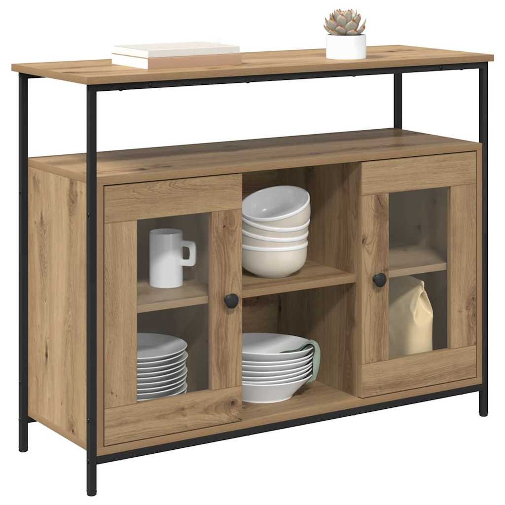 Buffet Chêne artisanal 100 x 35 x 80 cm Bois d'ingénierie - XIOS