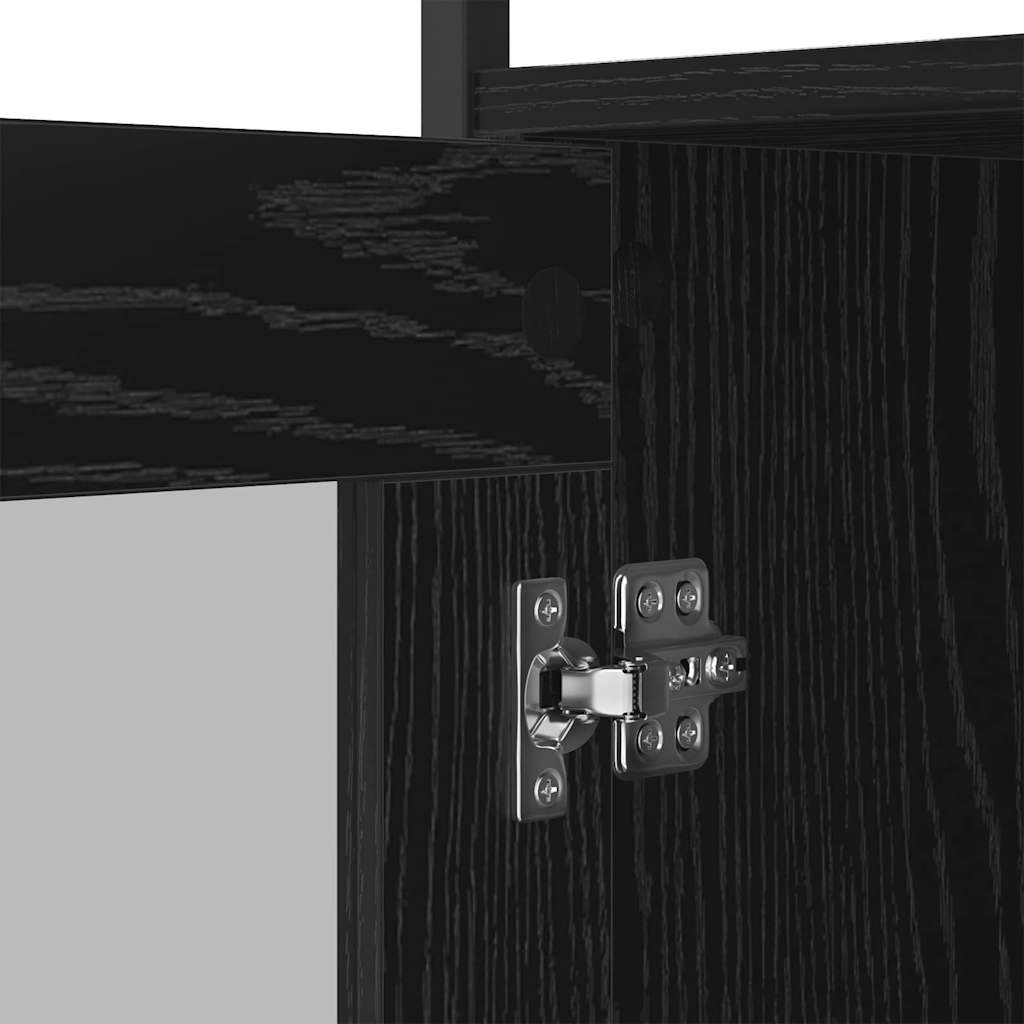 Buffet Chêne noir 100 x 35 x 80 cm Bois d'ingénierie - XIOS