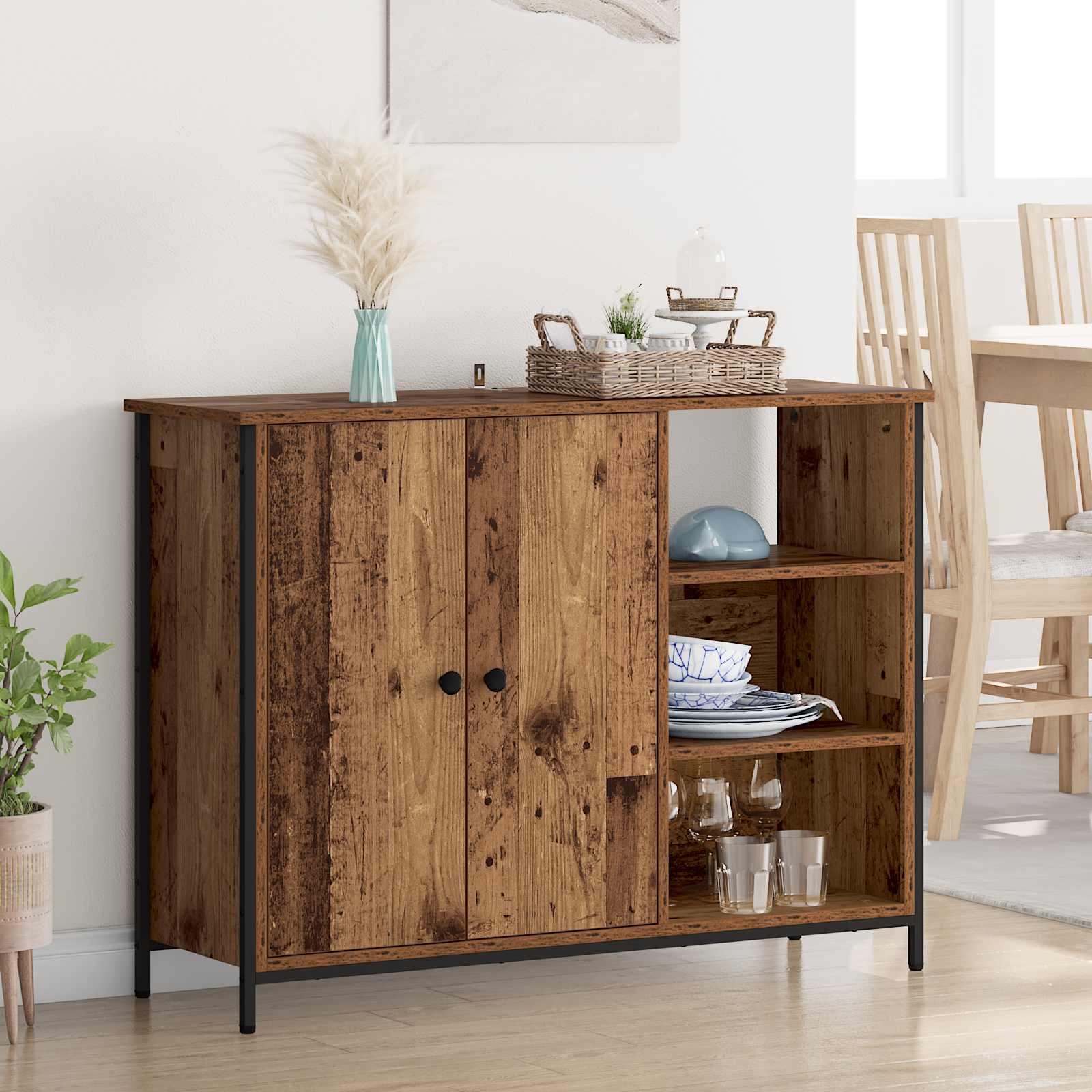 Buffet Bois Ancien 100 x 33 x 75 cm Bois d'ingénierie - XIOS