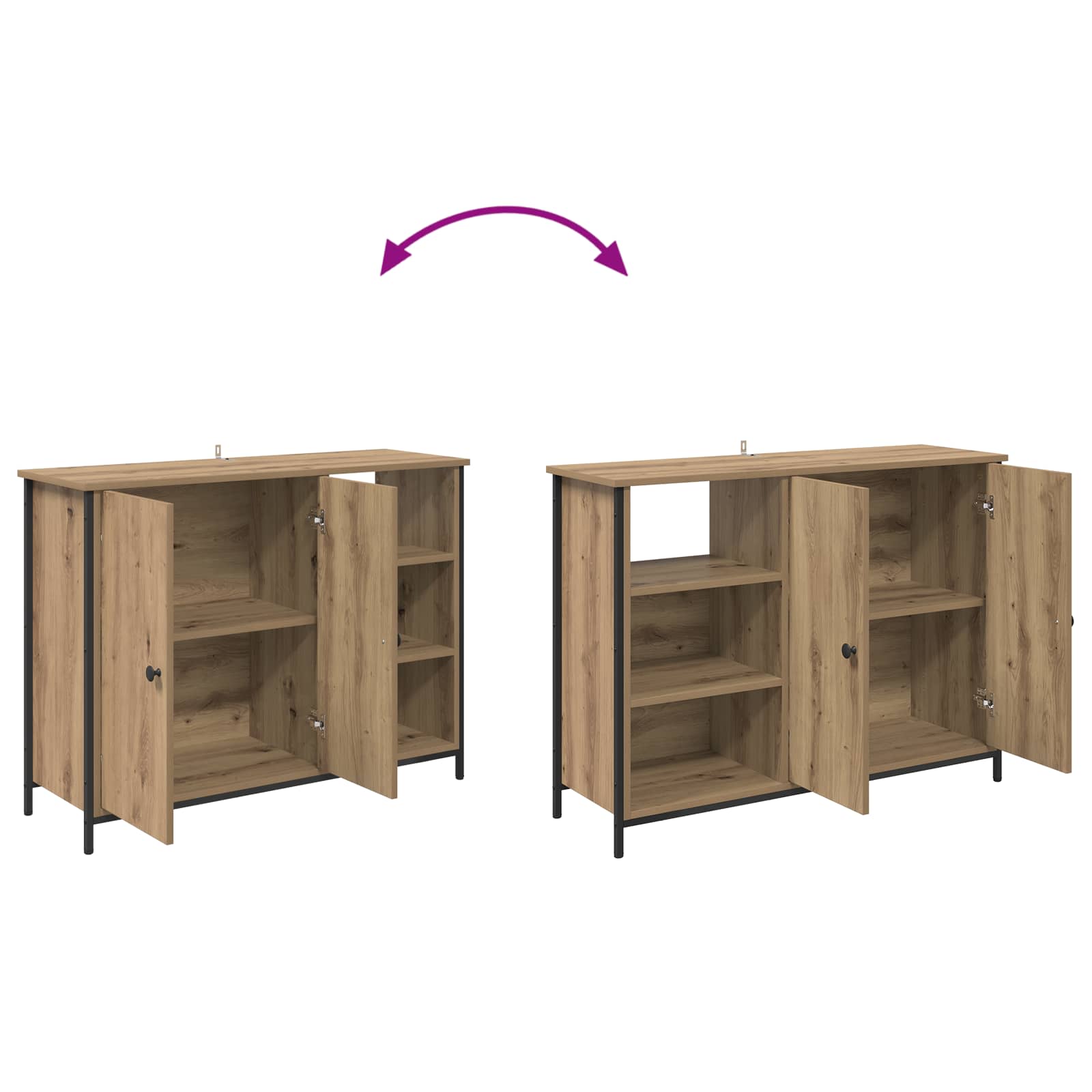 Buffet Chêne artisanal 100 x 33 x 75 cm Bois d'ingénierie - XIOS