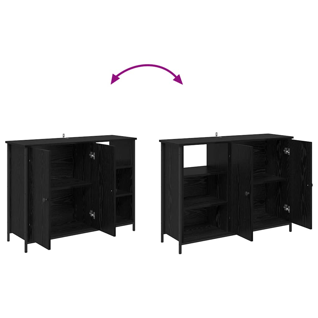 Buffet Chêne noir 100 x 33 x 75 cm Bois d'ingénierie - XIOS