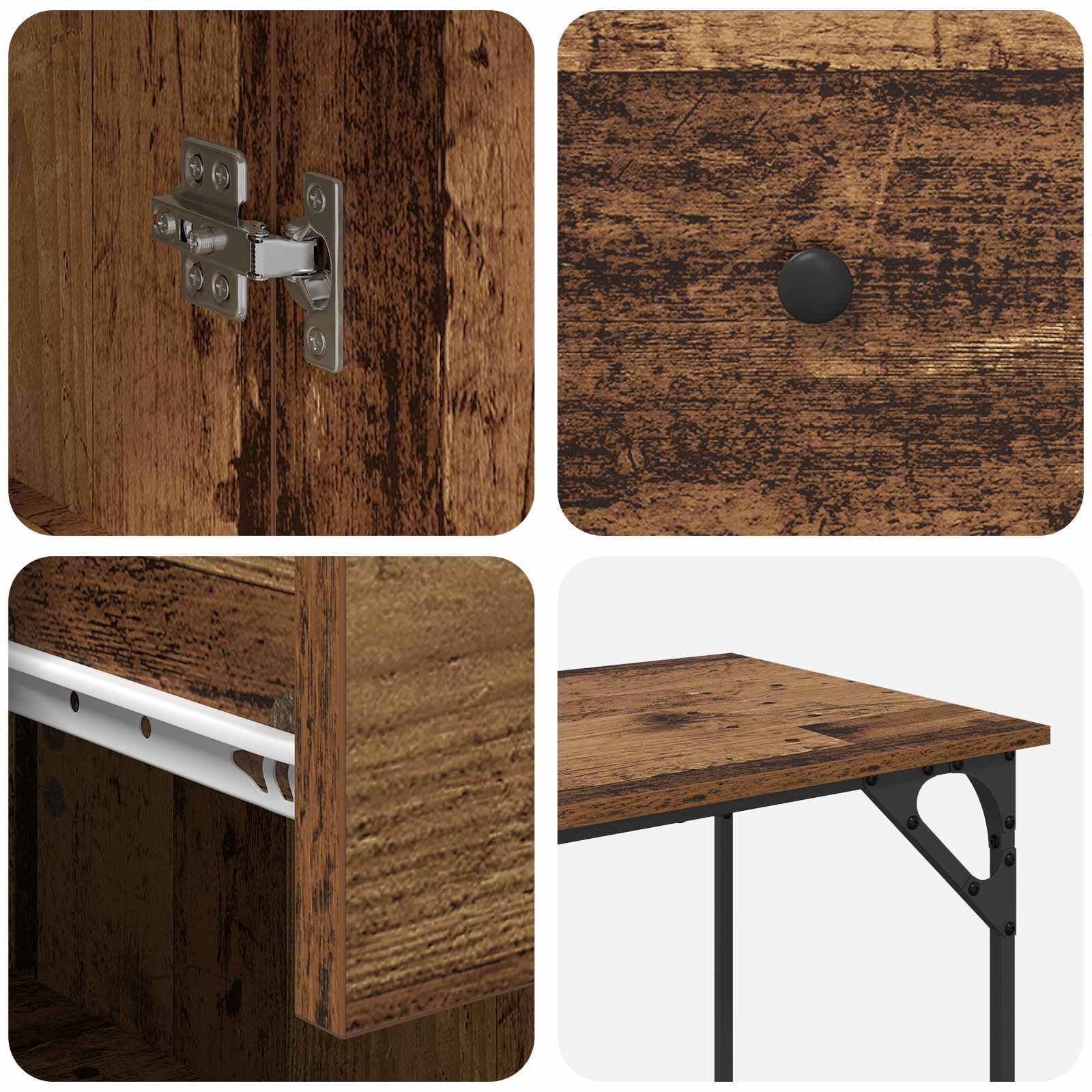 Bureau d'ordinateur avec tiroir Bois Ancien 131 x 48 x 75 cm