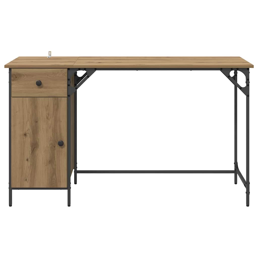 Bureau d'ordinateur Chêne artisanal 131 x 48 x 75 cm