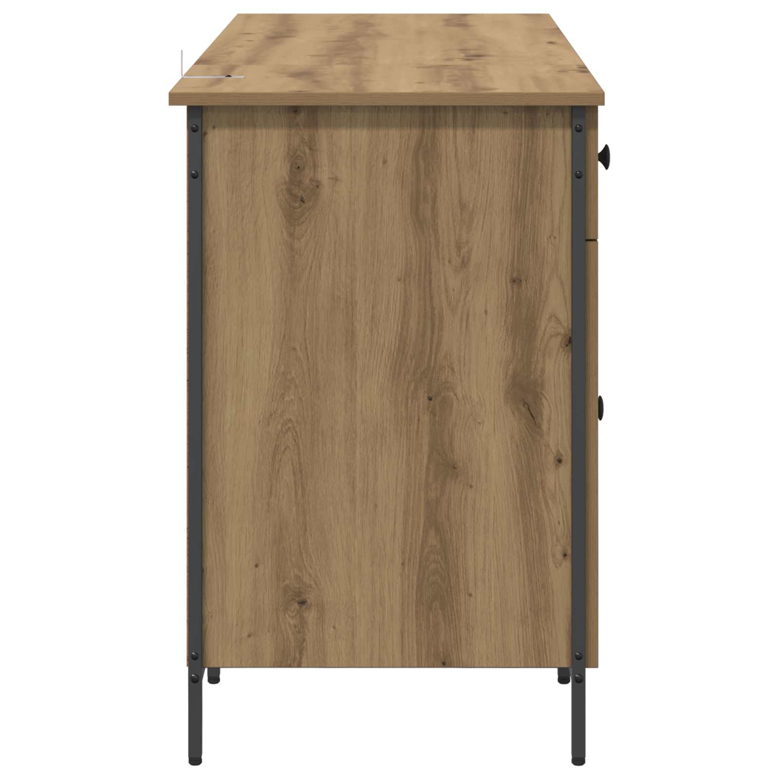 Bureau d'ordinateur Chêne artisanal 131 x 48 x 75 cm - XIOS