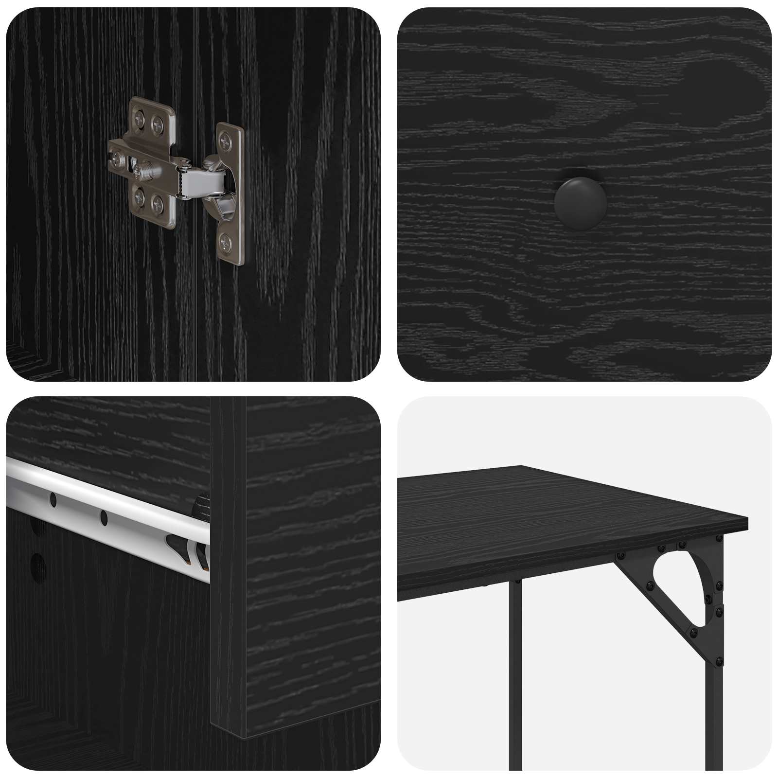 Bureau d'ordinateur avec tiroir Chêne noir 131 x 48 x 75 cm - XIOS