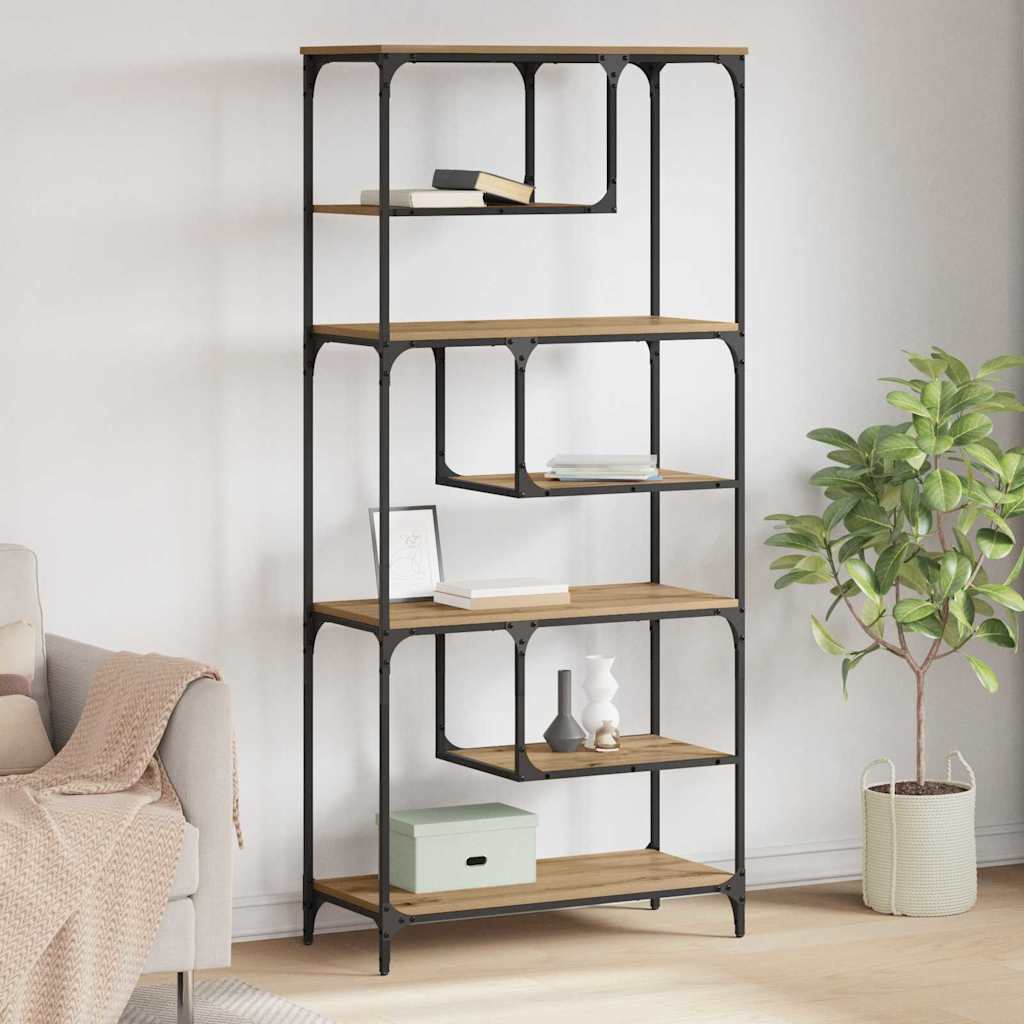 Bibliothèque chêne artisanal 81 x 36 x 176 cm Bois d'ingénierie - XIOS