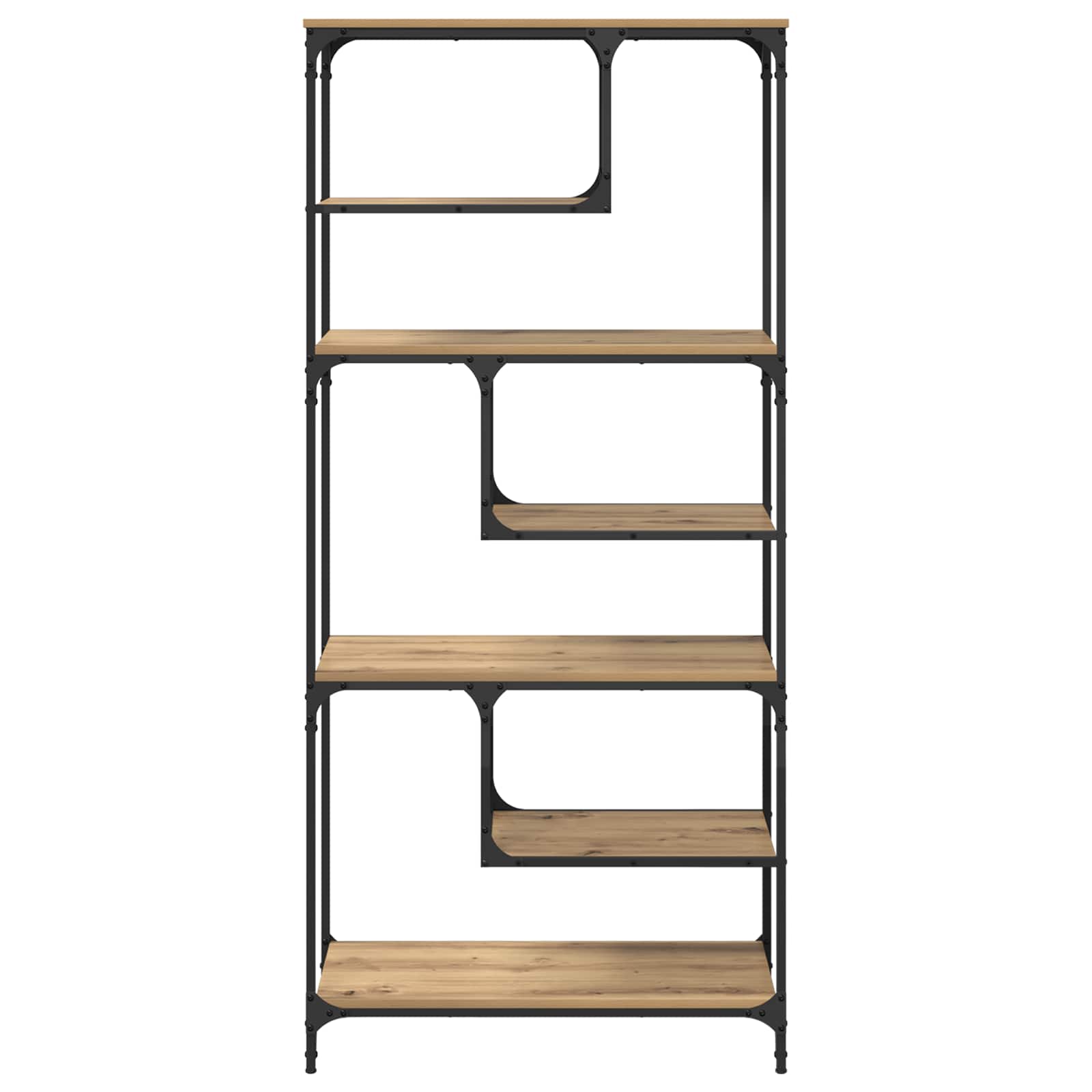 Bibliothèque chêne artisanal 81 x 36 x 176 cm Bois d'ingénierie - XIOS