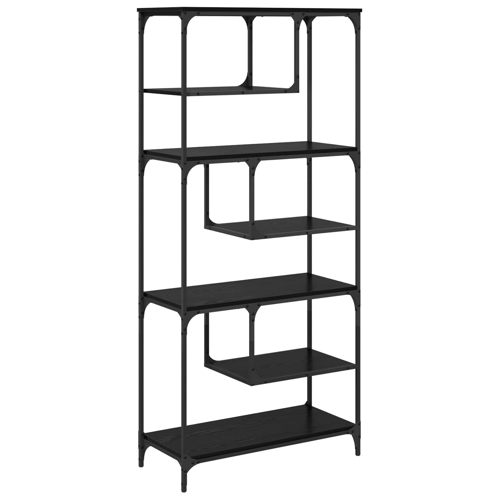 Bibliothèque Chêne noir 81 x 36 x 176 cm Bois d'ingénierie - XIOS