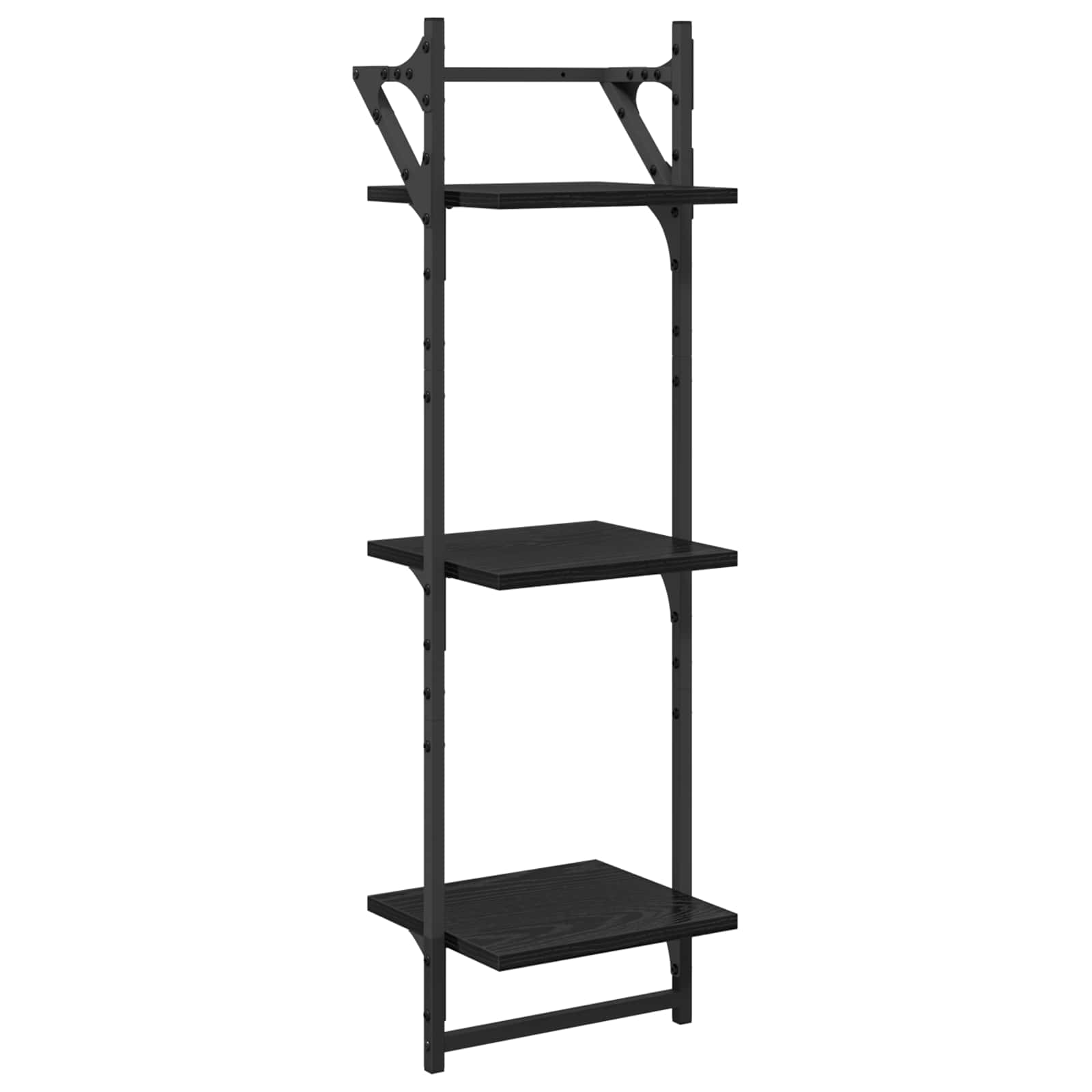 Ensemble d'étagères murales 6 pcs Chêne noir 100 x 25 x 30 cm - XIOS
