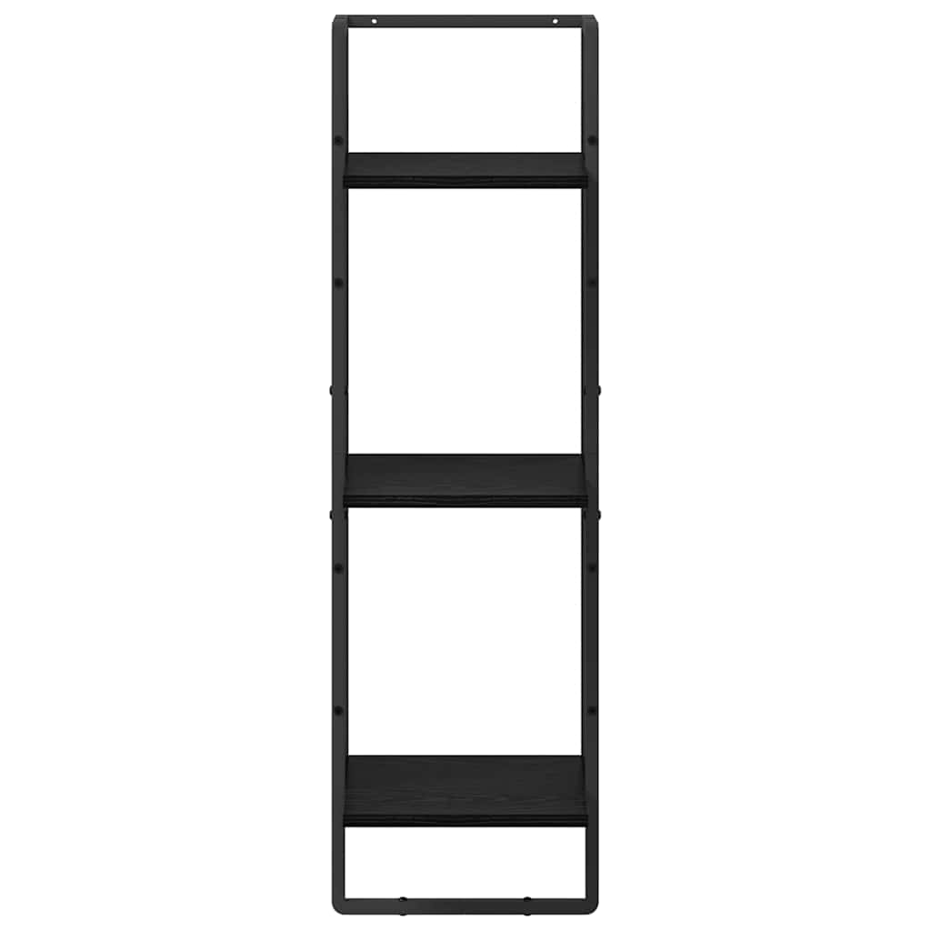 Étagère Murale Chêne noir 30 x 25 x 100 cm Bois d'ingénierie - XIOS