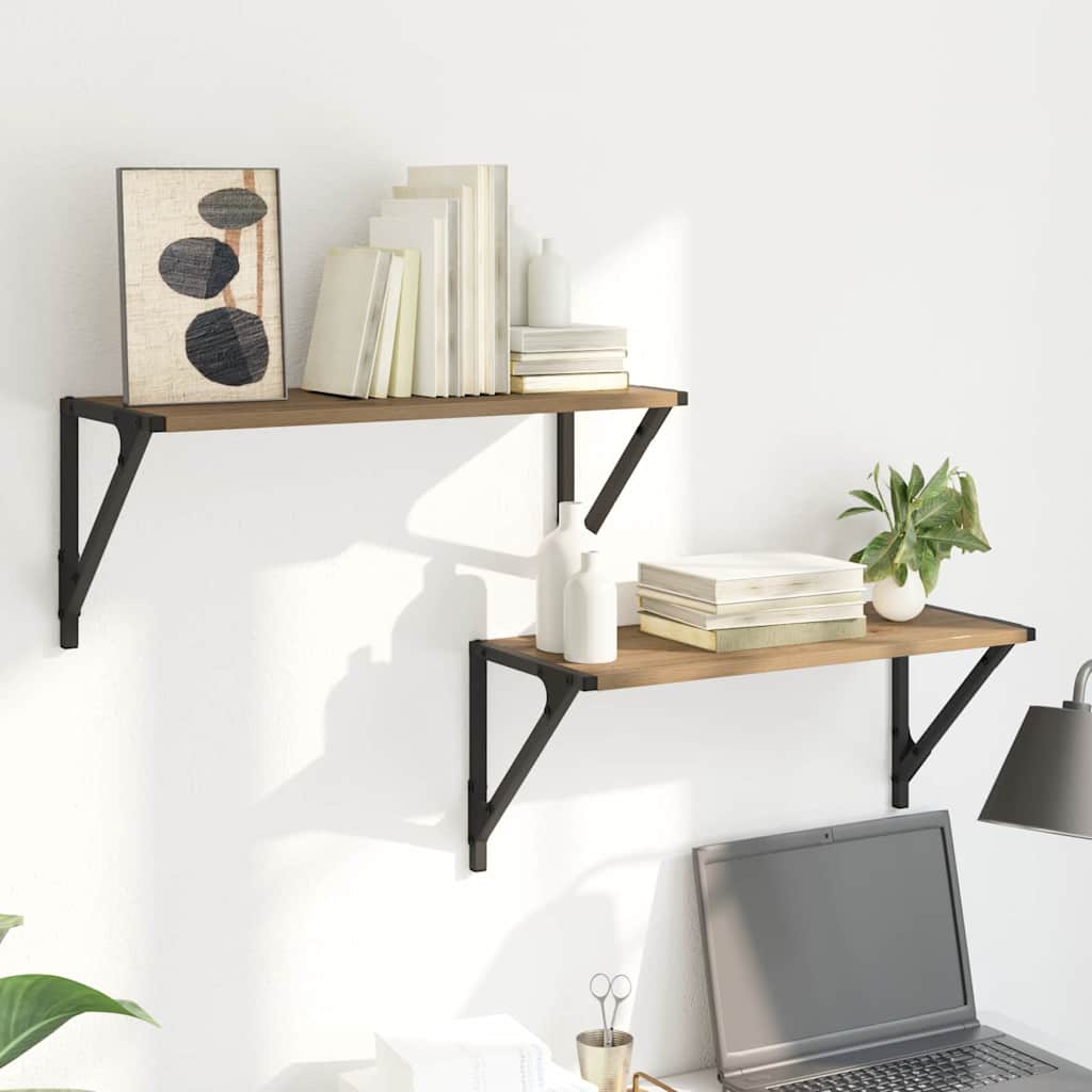 Étagères Murales 2 pcs Chêne artisanal 60 x 25 x 25,5 cm - XIOS