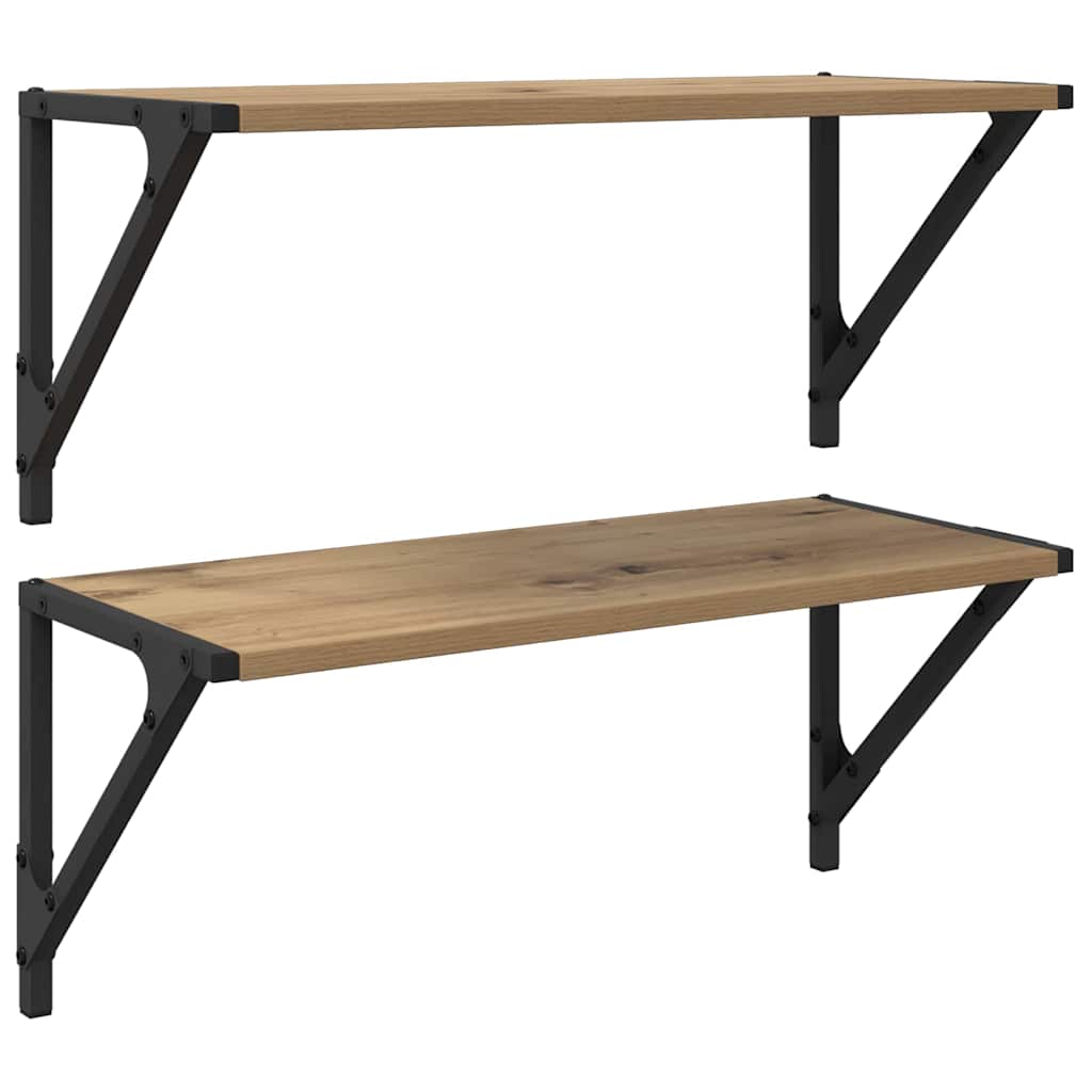 Étagères Murales 2 pcs Chêne artisanal 60 x 25 x 25,5 cm - XIOS