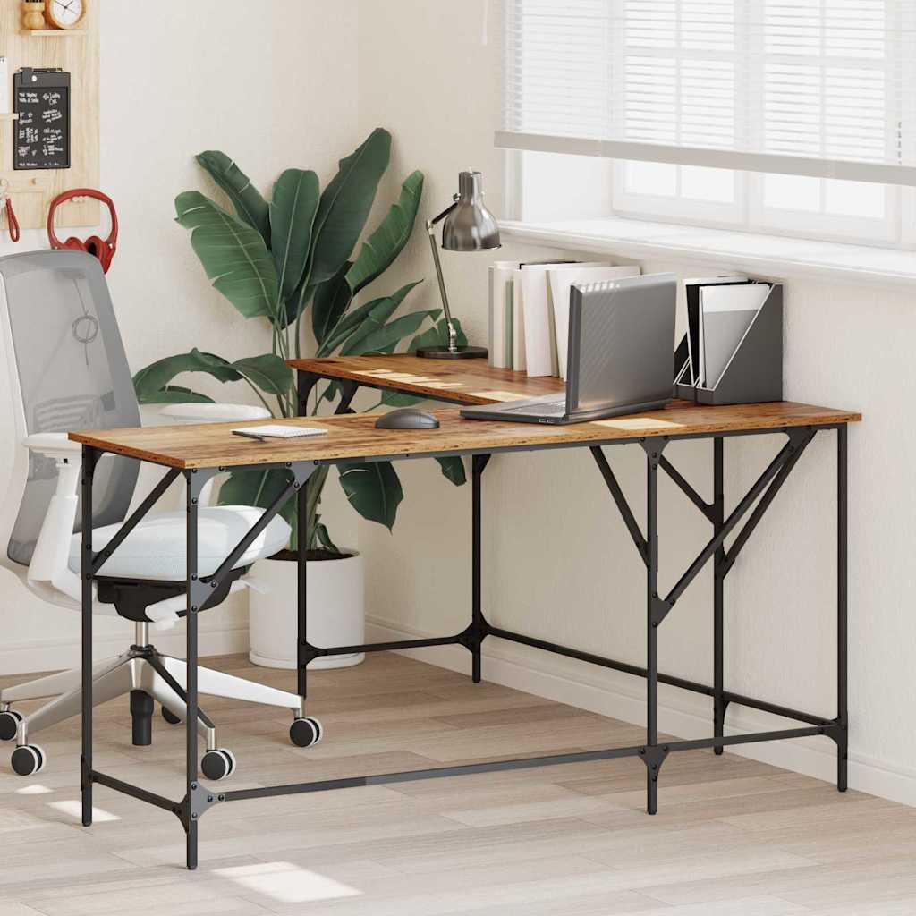 Bureau Bois Ancien 149 x 149 x 75 cm Bois d'ingénierie - XIOS