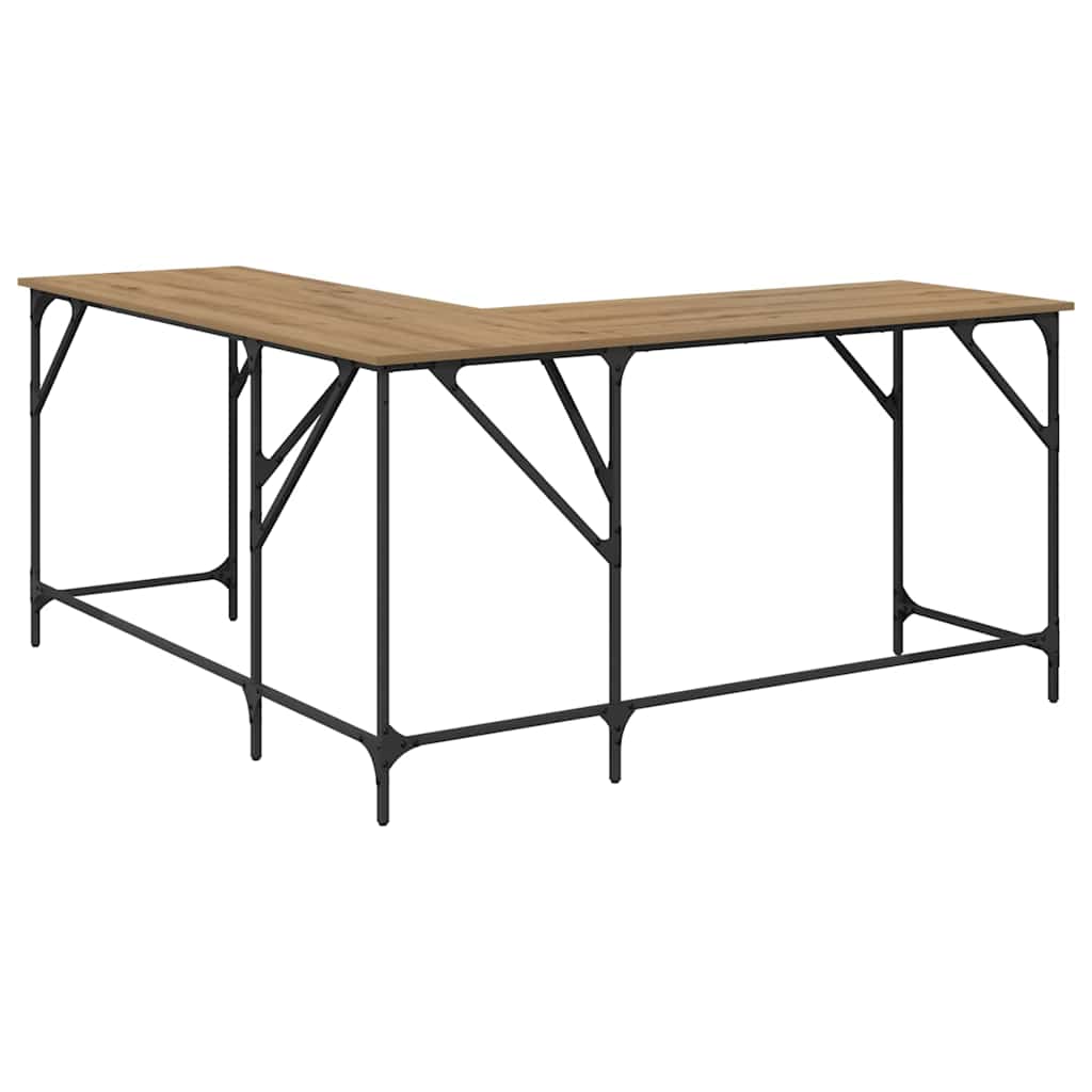 Bureau Chêne artisanal 149 x 149 x 75 cm Bois d'ingénierie - XIOS