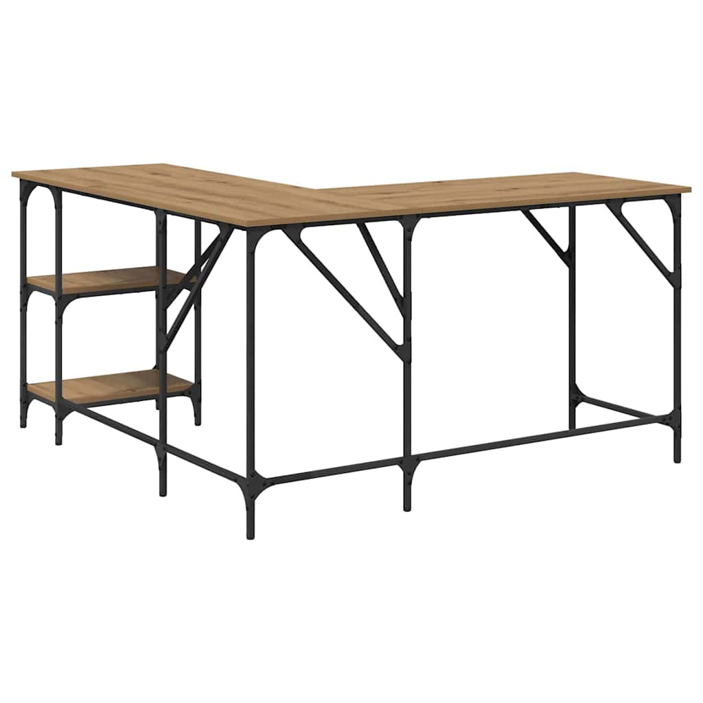 Bureau Chêne artisanal 139 x 139 x 75 cm Bois d'ingénierie - XIOS