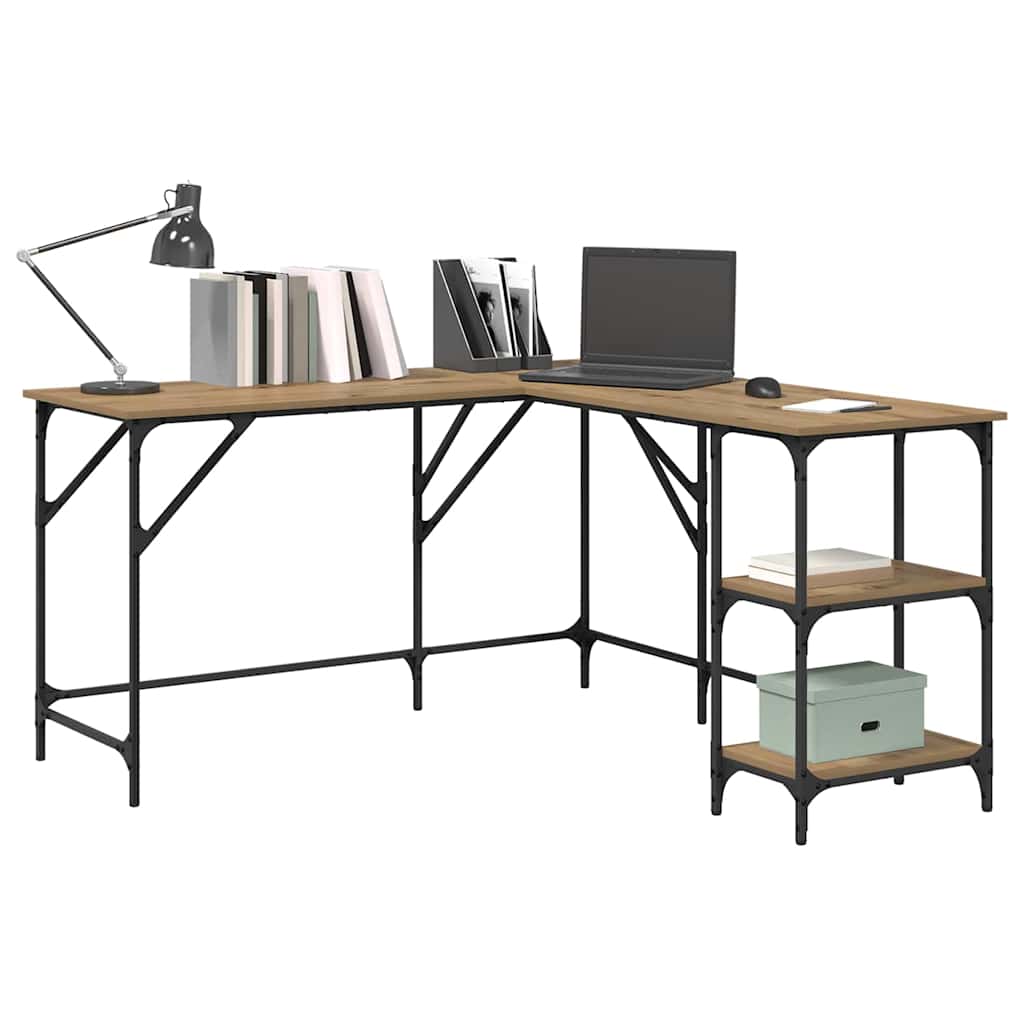 Bureau Chêne artisanal 139 x 139 x 75 cm Bois d'ingénierie - XIOS