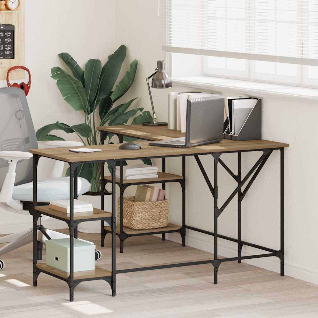 Bureau Chêne artisanal 139 x 139 x 75 cm Bois d'ingénierie - XIOS