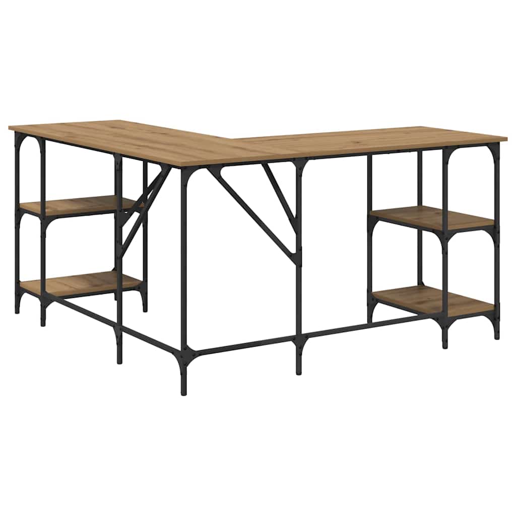 Bureau Chêne artisanal 139 x 139 x 75 cm Bois d'ingénierie - XIOS