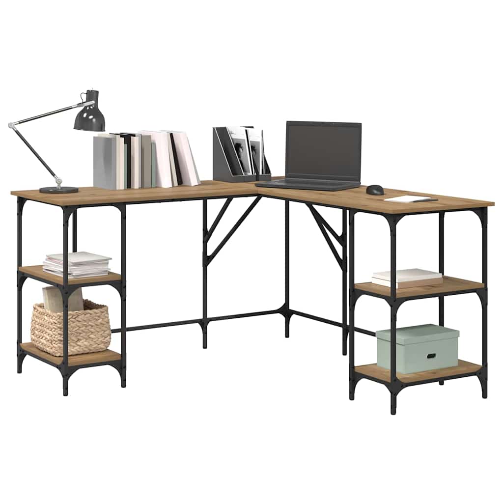 Bureau Chêne artisanal 139 x 139 x 75 cm Bois d'ingénierie - XIOS