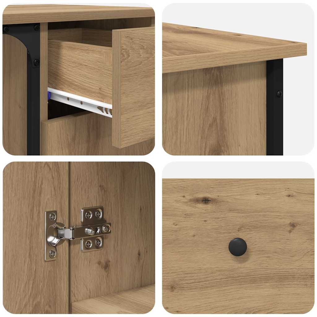 Bureau Chêne artisanal 141 x 141 x 75 cm Bois d'ingénierie - XIOS