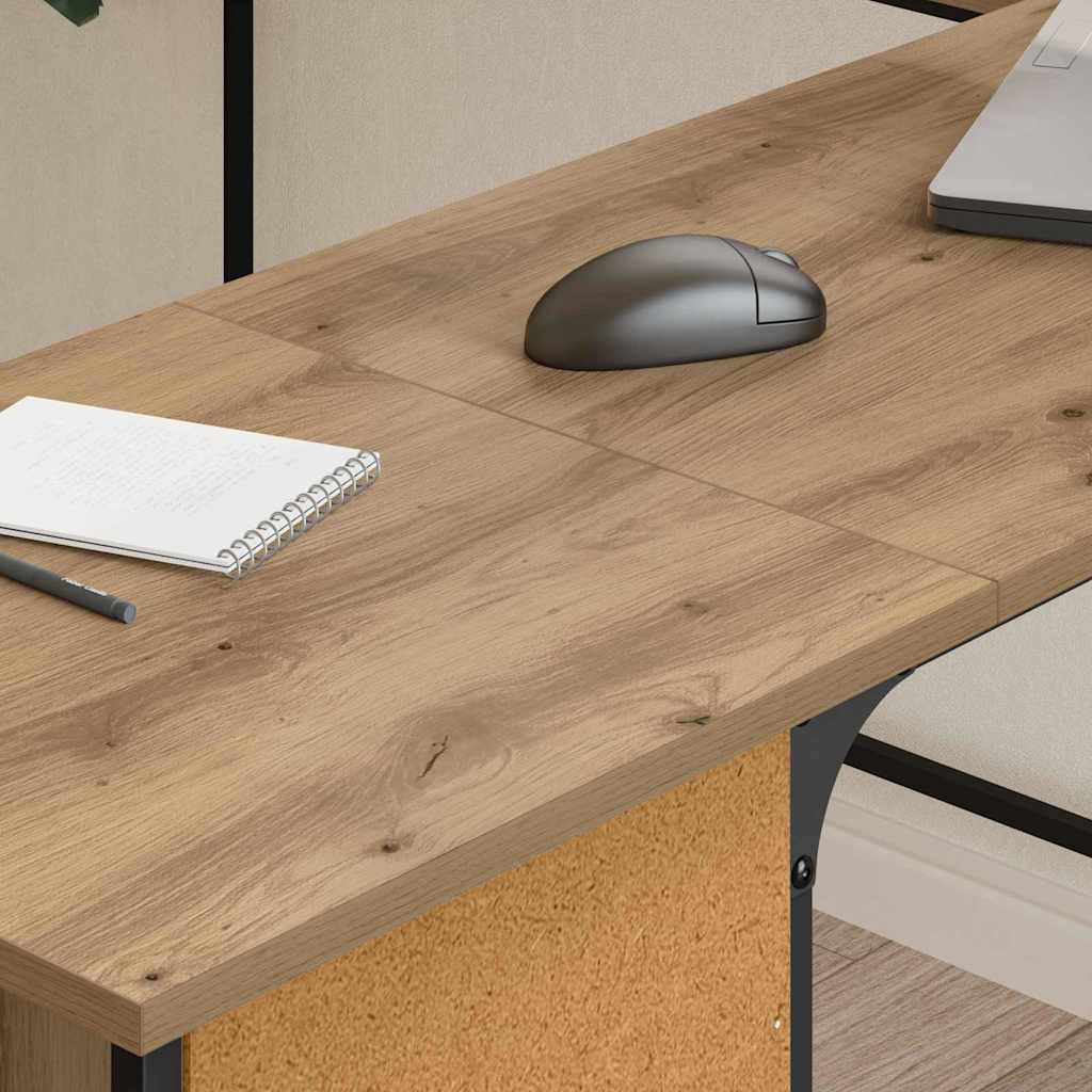 Bureau Chêne artisanal 141 x 141 x 75 cm Bois d'ingénierie - XIOS
