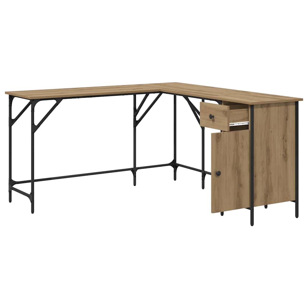 Bureau Chêne artisanal 141 x 141 x 75 cm Bois d'ingénierie - XIOS