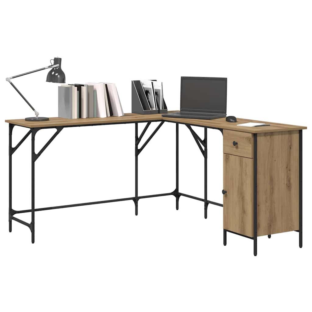 Bureau Chêne artisanal 141 x 141 x 75 cm Bois d'ingénierie - XIOS