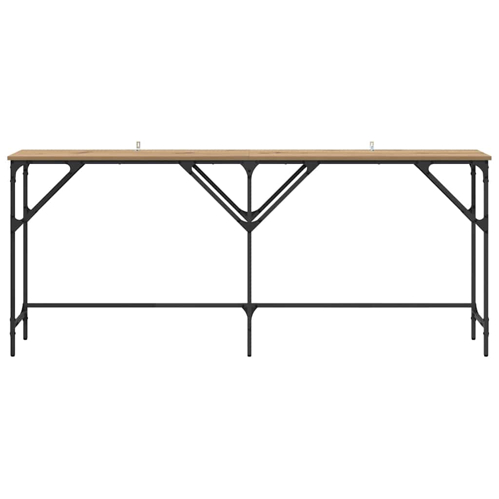 Table console chêne artisanal 180 x 29 x 75 cm - XIOS